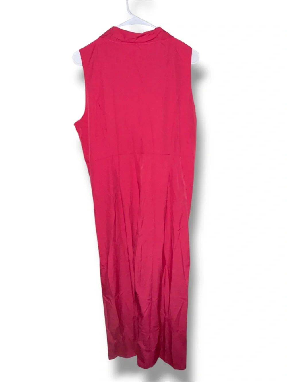 NWOT Hot Pink Sleeveless V-Neck Wide Leg Jumpsuit - Size XL